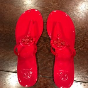 Tory Burch red mini Miller thong sandals